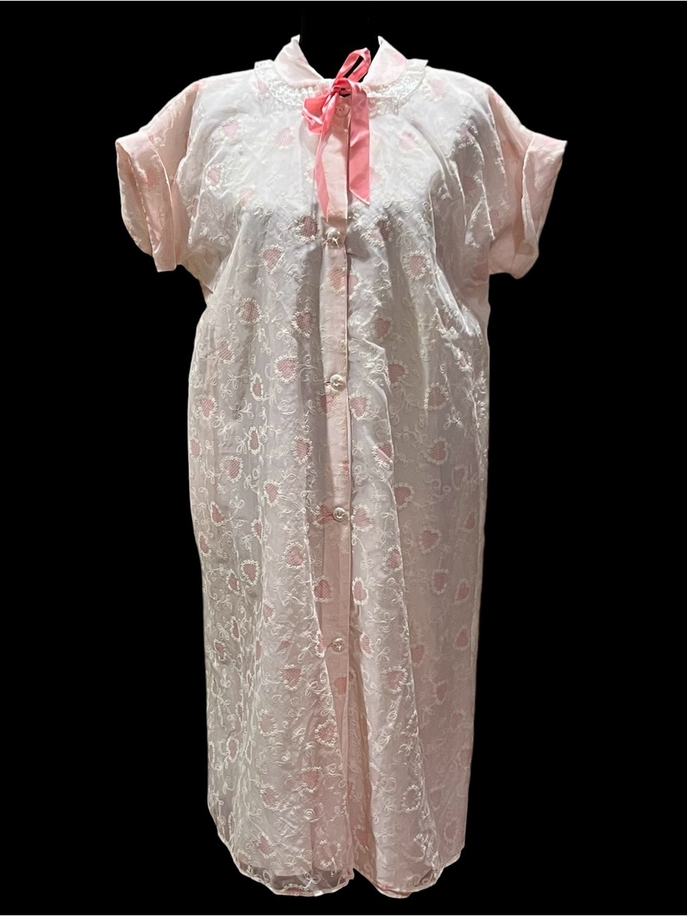 Valley Frock - Pink Heart "Lucy" House Robe - Size 16